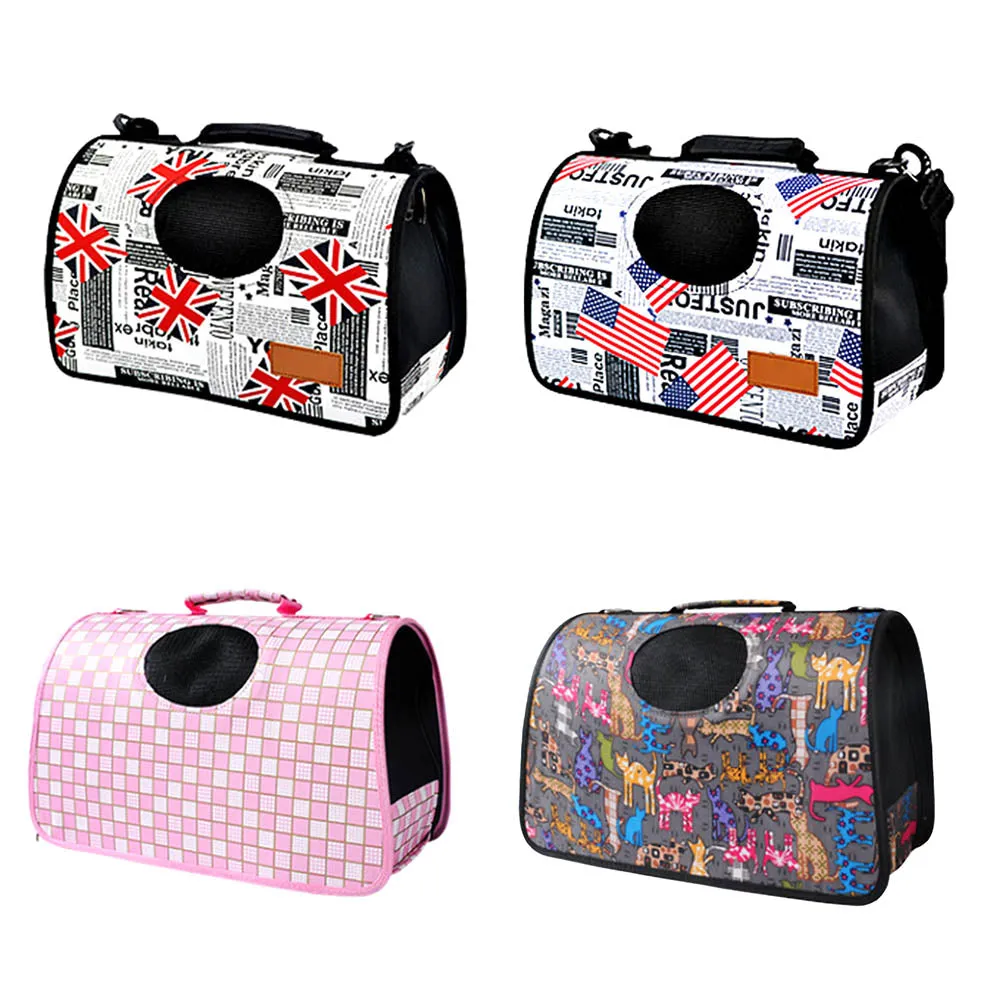Sidiou Group Pet Bag Travel Carrier Under Seat Oxford Sided Foldable Portable Pet Bag Storage Case