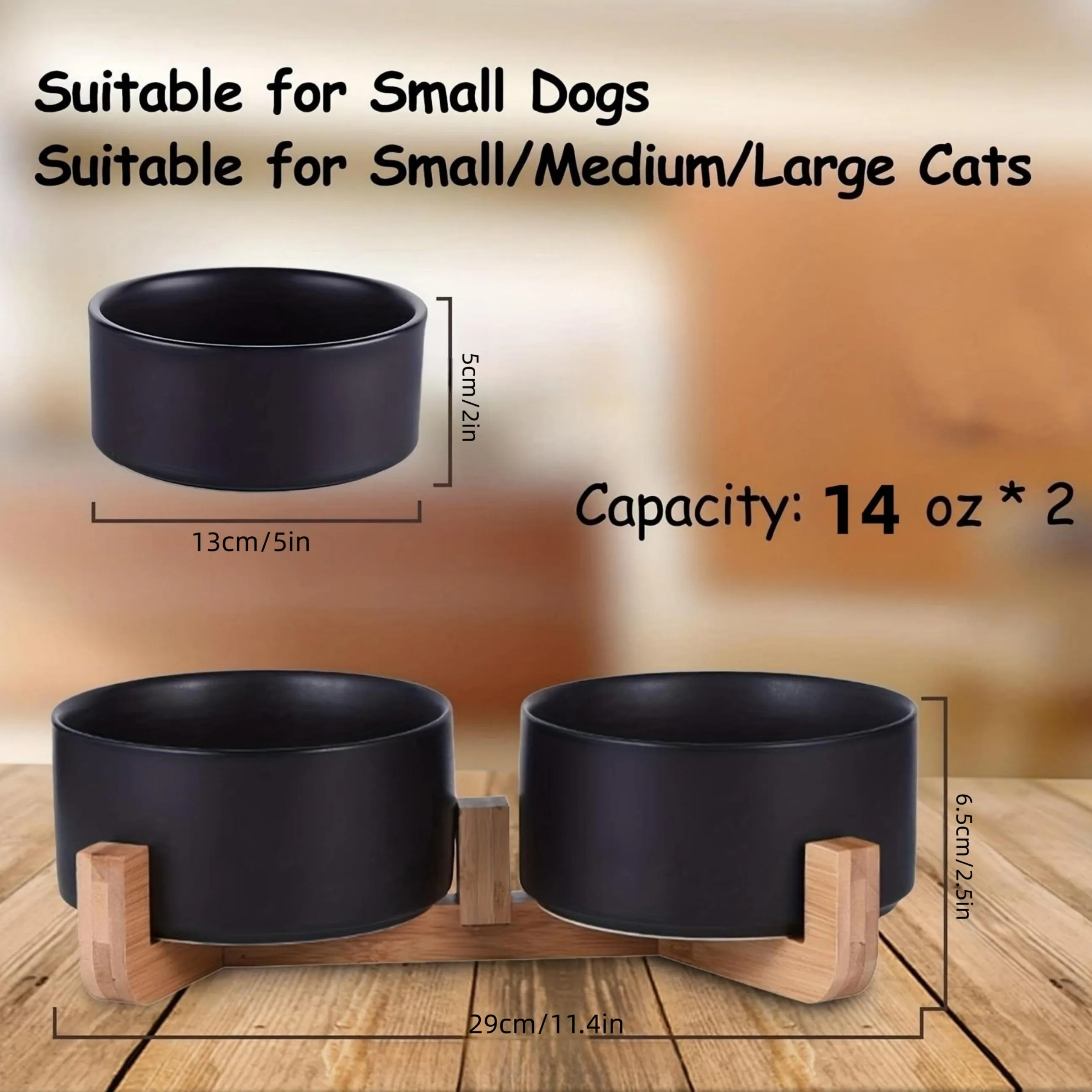 Slipproof Dual Pet Food Bowl No Spills Easy Clean Lasting