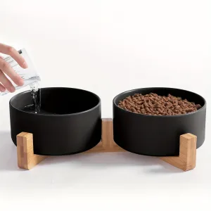Slipproof Dual Pet Food Bowl No Spills Easy Clean Lasting