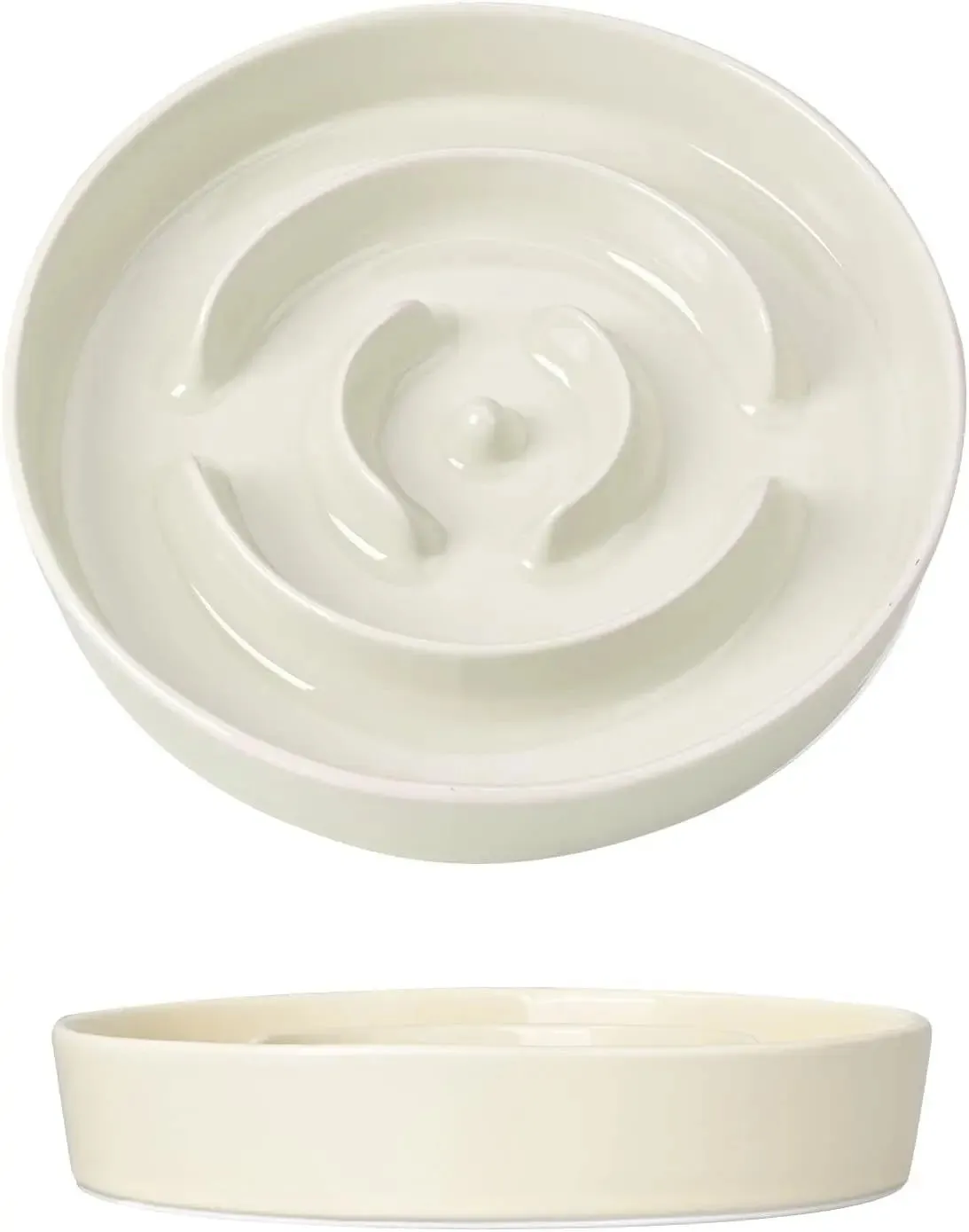 Slow Feeder Ceramic Dog Bowls for Medium Breeds
