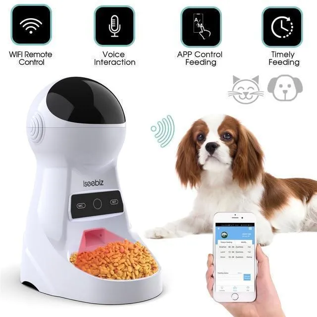 Smart Automatic Feeder with Camera for Dogs and Cats WIFI Remote