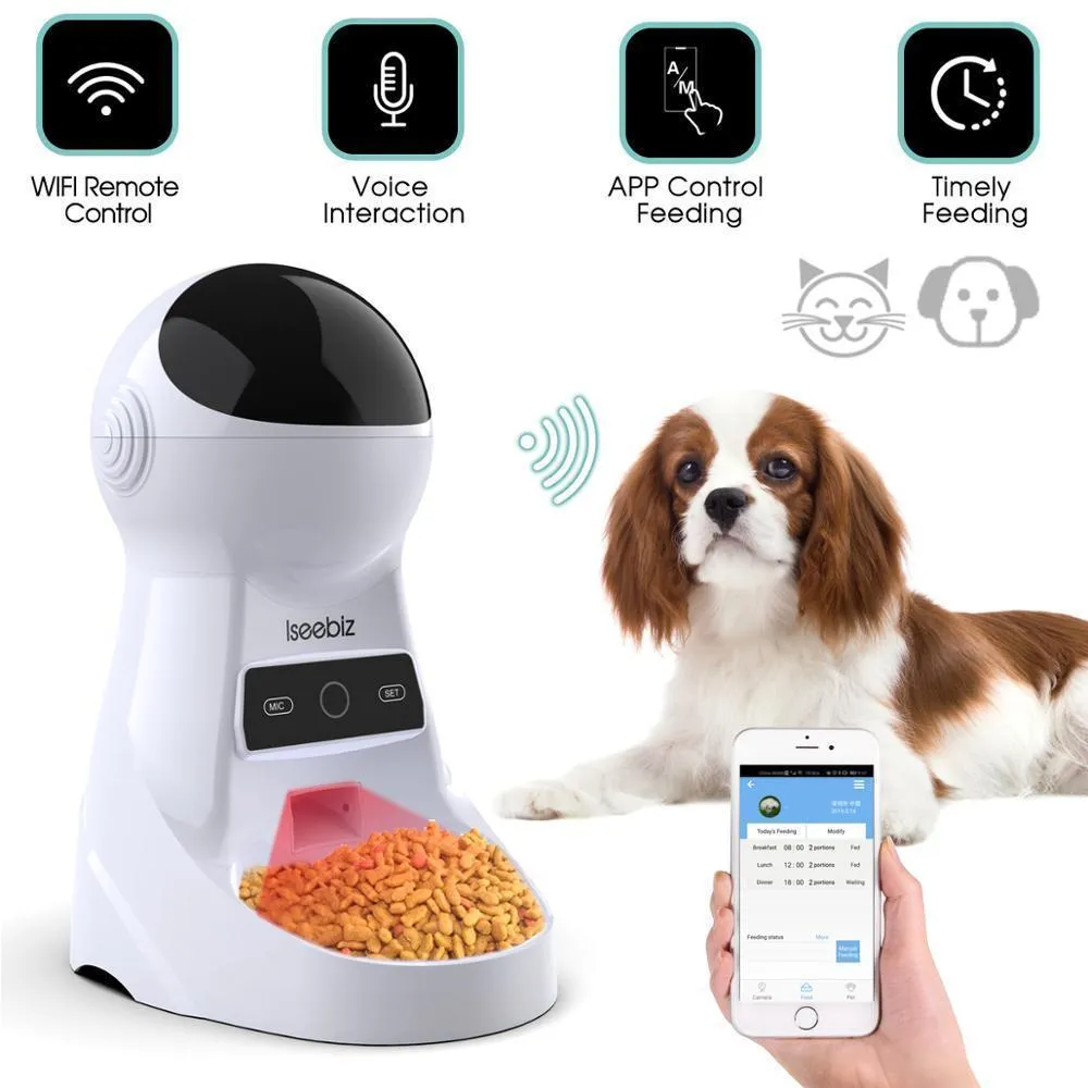 Smart Automatic Feeder with Camera for Dogs and Cats WIFI Remote
