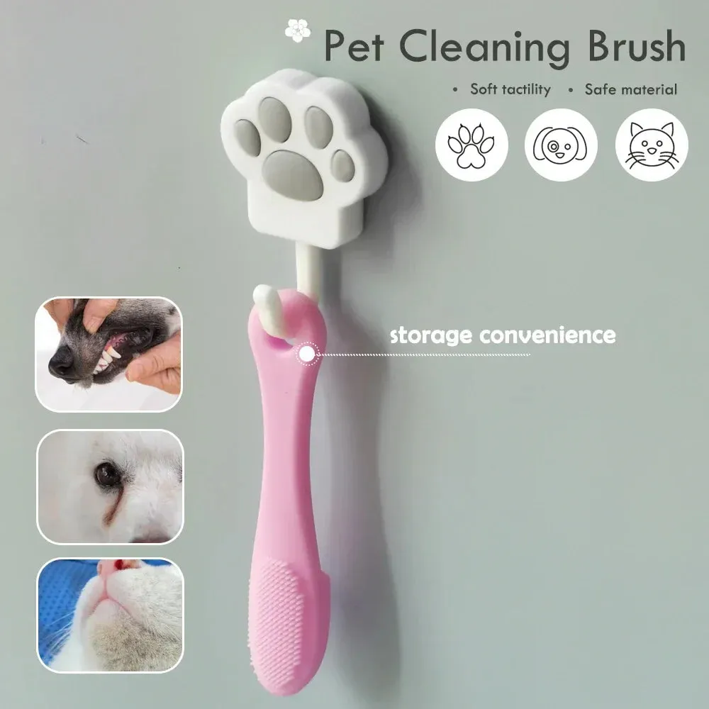 Soft Silicone Pet Finger Brush for Cats and Dogs