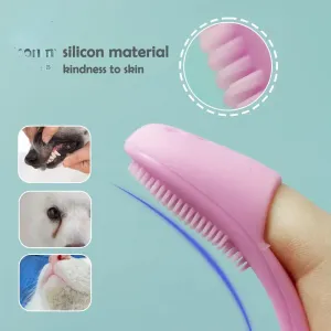 Soft Silicone Pet Finger Brush for Cats and Dogs