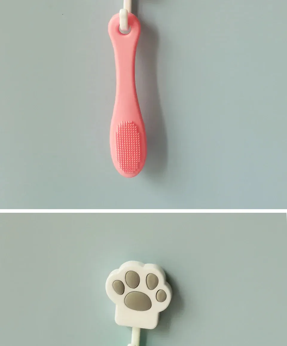 Soft Silicone Pet Finger Brush for Cats and Dogs