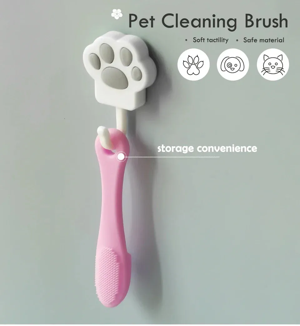 Soft Silicone Pet Finger Brush for Cats and Dogs