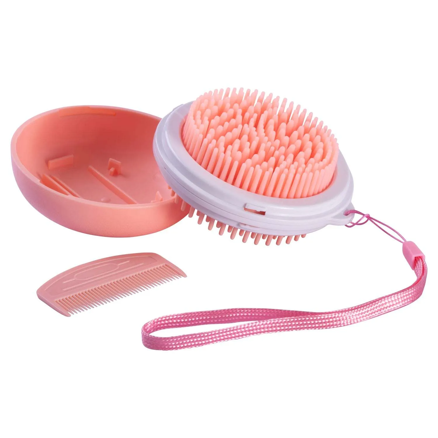 Travel Pocketed Dual Grooming Brush and Pet Comb Care