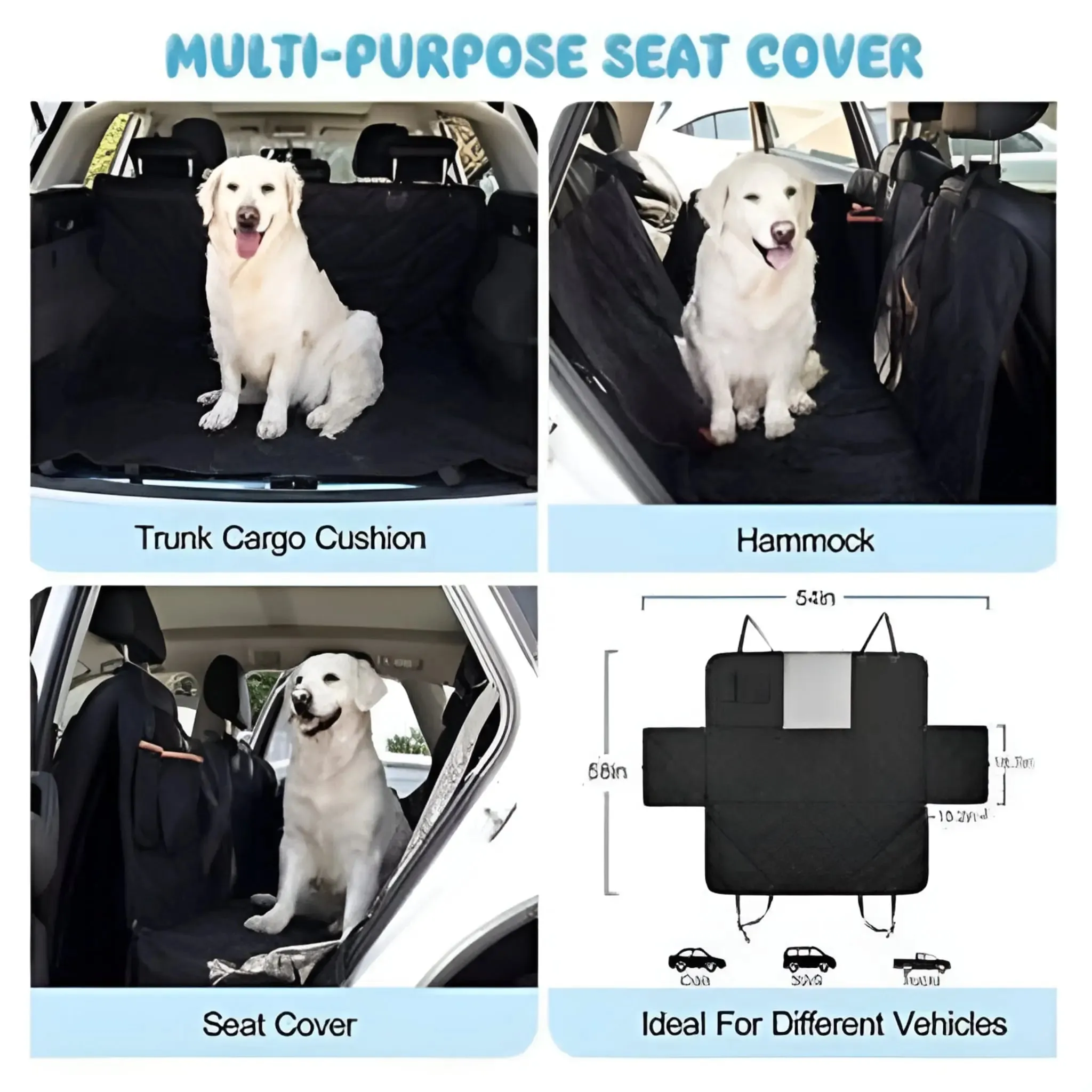 Waterproof Non-Slip Pet Dog Car Seat Cover Hammock